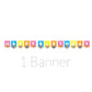 Oojami Cat Party Tablecloth 3 Pack 54"x108" with Happy Birthday Banner