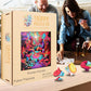 Wooden Jigsaw Puzzle for Adults - Challenging 300 Piece Puzzle with Cool Shapes - Groovy Adult Poker Puzzle Art - Adult Collection (Poker Palooza)