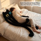 vitegaw Long Cat Plush Pillow, 39" Cute Black Cat Stuffed Animals Kawaii Soft Plushies,Big Plush Toys Gift for Girlfriend