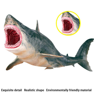 FLORMOON Megalodon Toys Figures - Realistic Huge Shark Figurine - Under Sea Creature Shark Toy, Educational Toy, Cake Topper Gift for Kids