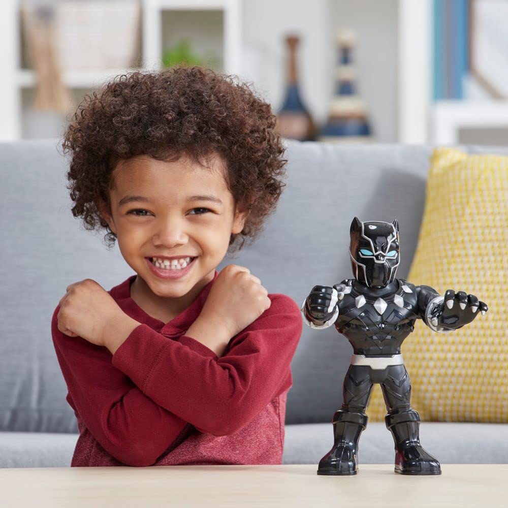 Playskool Heroes Marvel Super Hero Adventures Mega Mighties Black Panther Collectible 10" Action Figure, Toys for Kids Ages 3 & Up