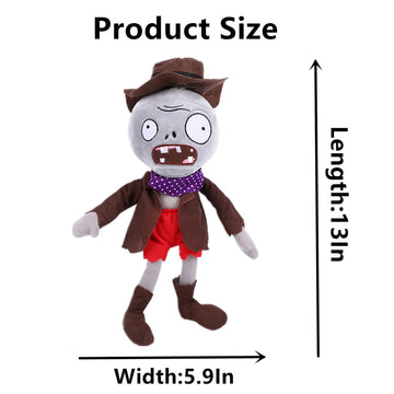 Suyudian 3 PCS PVZ Plush Toys - Plant & Zombies Guitar, Cowboy & Bandit Zombie Figures - Soft Stuffed Dolls - New