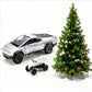 Cyber Style Truck Alloy Diecast Toys with Metal Trailer and Motorcycle Pull Back Pickup Model with Sound and Light Effect Race Car for Kid Adult Age