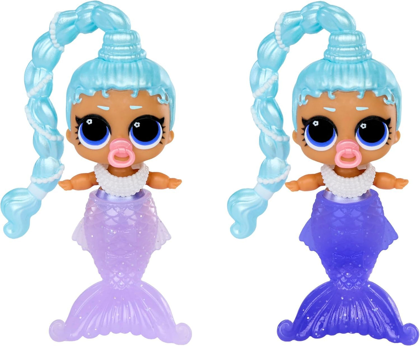 LOL Surprise Mermaids! Makeover Magic Baby Sisters 2 Pack with DIY Wearable Lip Gloss Makeup for You and Your Doll, Fun Water Play, Kids Gift Ages 4+