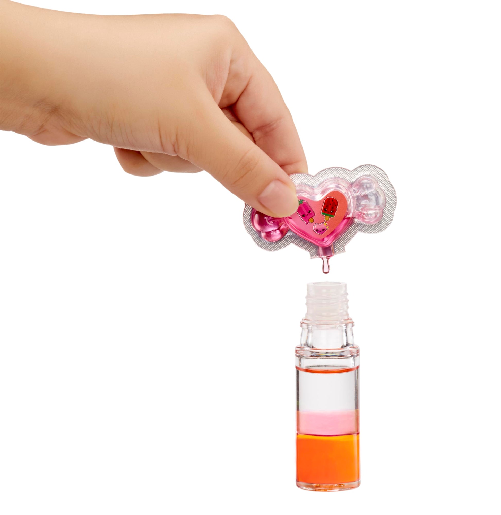Yummiland Lip Gloss Doll: Mystery Color Change - Poppy Melonberry Includes DIY Lip Gloss + Removable Keychain, Cosmetic Play, Collectible, Ages 4+