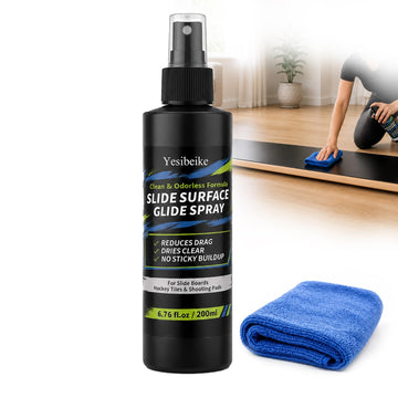 Yesibeike 6.76 fl oz Slide Surface Glide Spray Kit, Odorless Glide Polish to Help Reduce Drag on Slide Boards, Hockey Tiles, Shooting Pads, Air Hockey