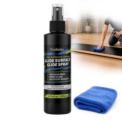 Yesibeike 6.76 fl oz Slide Surface Glide Spray Kit, Odorless Glide Polish to Help Reduce Drag on Slide Boards, Hockey Tiles, Shooting Pads, Air Hockey