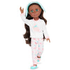 Glitter Girls - 14-Inch Slumber Party Doll - Brown Hair & Green Eyes - Bunny Pajama Outfit & Headband - 3+ Years- Eniko