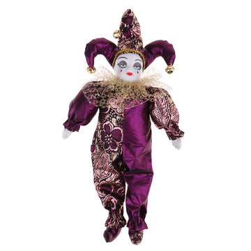 SM SunniMix 30cm Porcelain Doll Harlequin Doll Figures Delicate for Valentine Gift