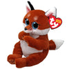 Ty Beanie Bellie WITT - Brown and White Fox - 6"", Brown/White