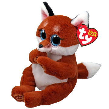 Ty Beanie Bellie WITT - Brown and White Fox - 6"", Brown/White