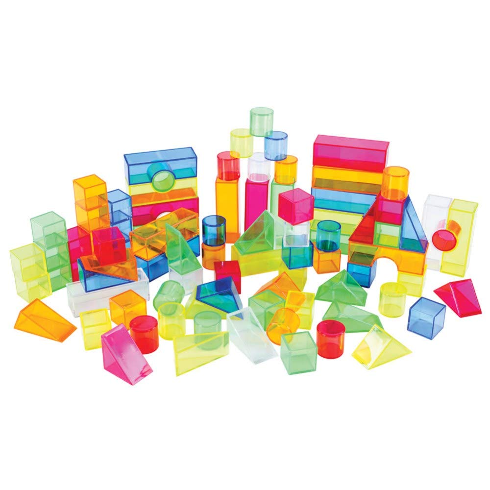 Joyn Toys Transparent Light and Color Blocks - 108 Pieces