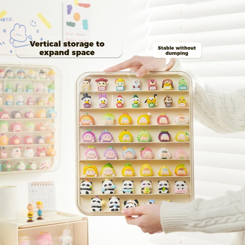 Clear Display Case for Mini Figures, Wall-Mounted Figures Display Box, Multi Story Minifigure Display Cabinet Suitable for Collectibles Action Figures