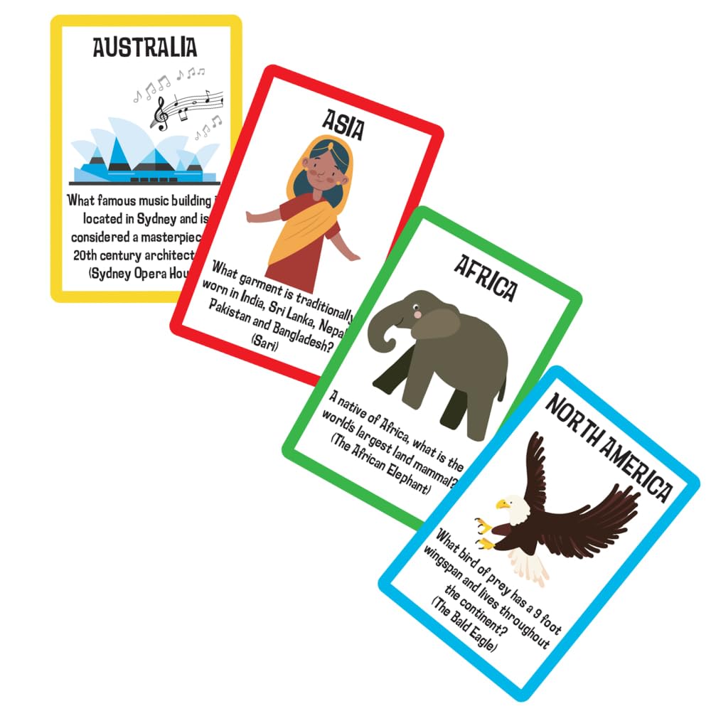 Scholastic The World Travel Card Game, Learn World Geography, Ages 6+