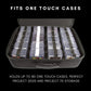 Card Titan Toploader and One Touch Trading Card Storage Box with Zipper Lock - Sports Card Deck Box Fits Up to 400 Sleeved Collectible Sports Cards or