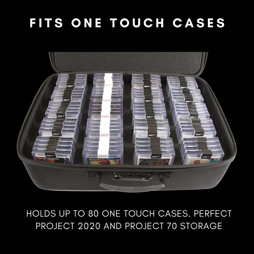 Card Titan Toploader and One Touch Trading Card Storage Box with Zipper Lock - Sports Card Deck Box Fits Up to 400 Sleeved Collectible Sports Cards or