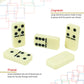ERLLE - Premium Double 6 Dominoes Set, Classic Domino Game with Leather Case, Domino Set for Adults & Kids, Durable, Travel-Friendly, and Easy to Read