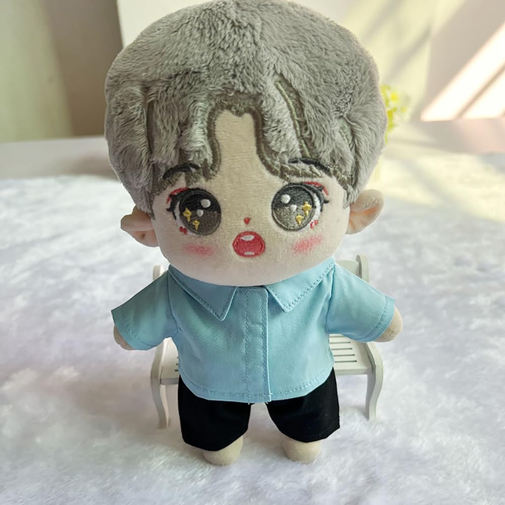 niannyyhouse 10cm 15cm 20cm Plush Doll Clothes Solid Shirt Soft Stuffed Plush Toy Dress Up Accessories (a2, 10cm)
