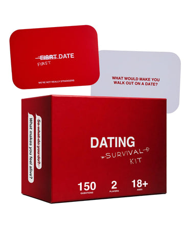 WE'RE NOT REALLY STRANGERS Dating Survival KIT Card Game 150 Conversation Starters - Get to Know You Game for Singles & Couples. Icebreaker Questions