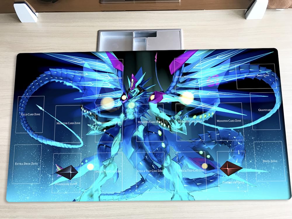 Mlikemat New Playmat LX14 TCG OCG CCG Trading Card Game Mat Mouse Pad with Zones + Bag (Z0014-510-A)