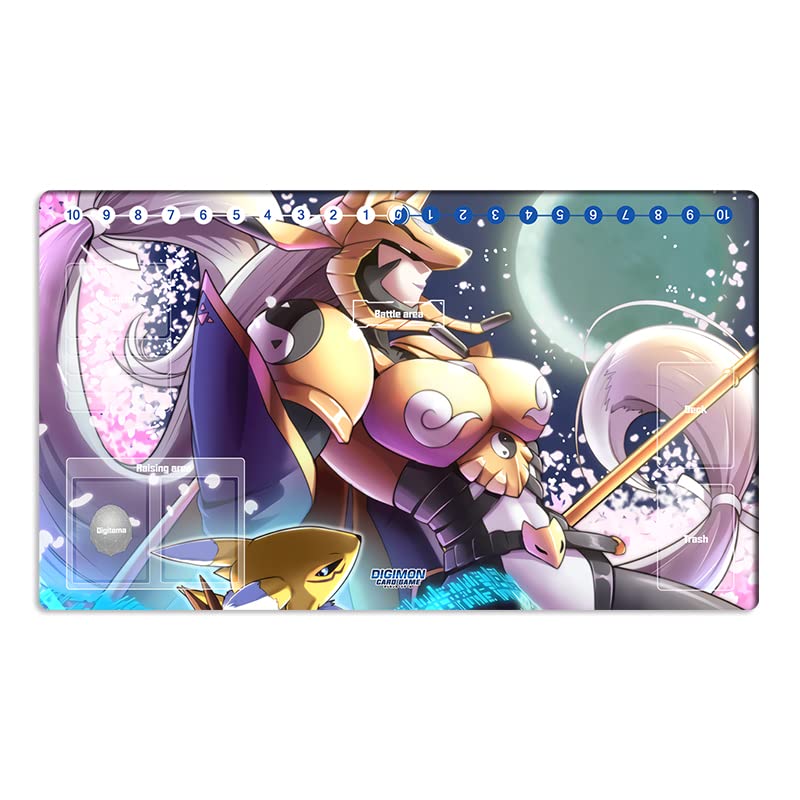 Mlikemat New DTCG Duel Playmat Digimon Diaboromon Trading Card Game TCG CCG Mat Pad + Free Bag (ZD002-453-SM)