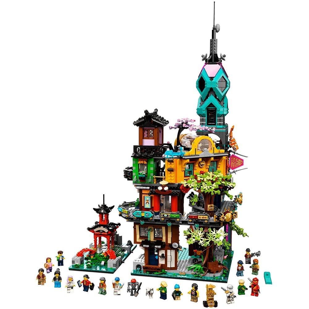 LEGO NINJAGO NINJAGO City Gardens 71741 Building Kit; Ninja House Playset Featuring 19 Minifigures, New 2021 (5,685 Pieces), Multicolor