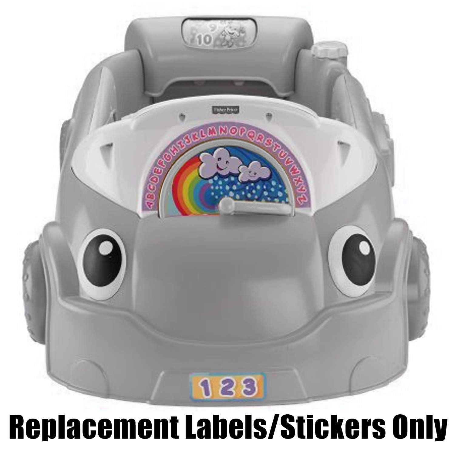 Replacement Parts Laugh and Learn Car - Fisher-Price Laugh and Learn Crawl Around Car CDC78 and DJD10 ~ Replacement Stickers ~ Styles May Vary from