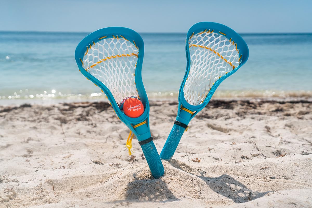 Waboba Mini Water Lacrosse Set Fun for Beach Games & Pool Games - Comes with a Original Water Bouncing Ball - Compact Size for Travel