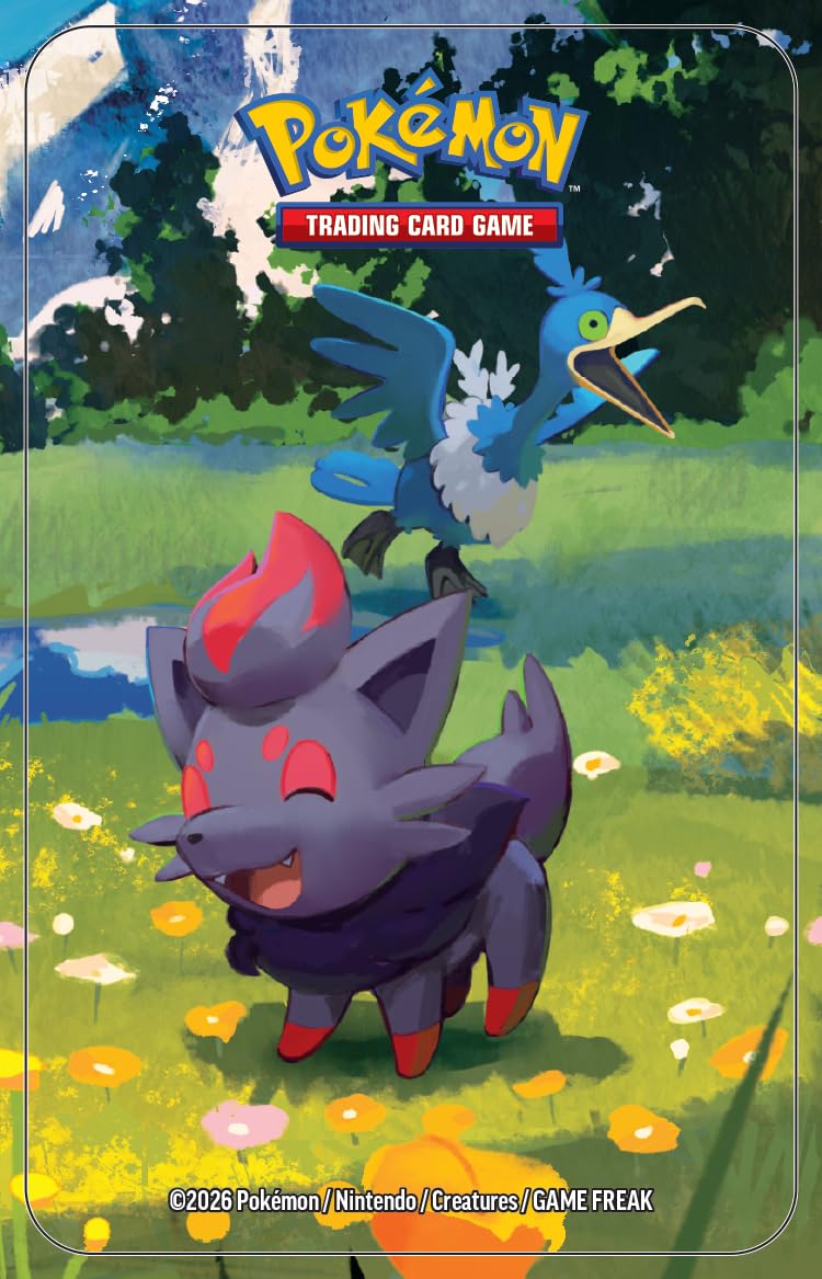 Pokemon TCG: Mega Evolution-Ascended Heroes Mini Tin: Zorua & Cramorant (1 Sticker Sheet, a Pokémon Art Card & 2 Booster Packs)