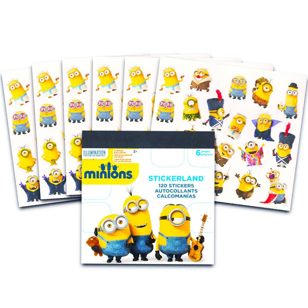 Despicable Me Minions Stickers Party Favor Pack - 360 Stickers, 18 Sticker Sheets, 3 Sticker Packs (Party Supplies)
