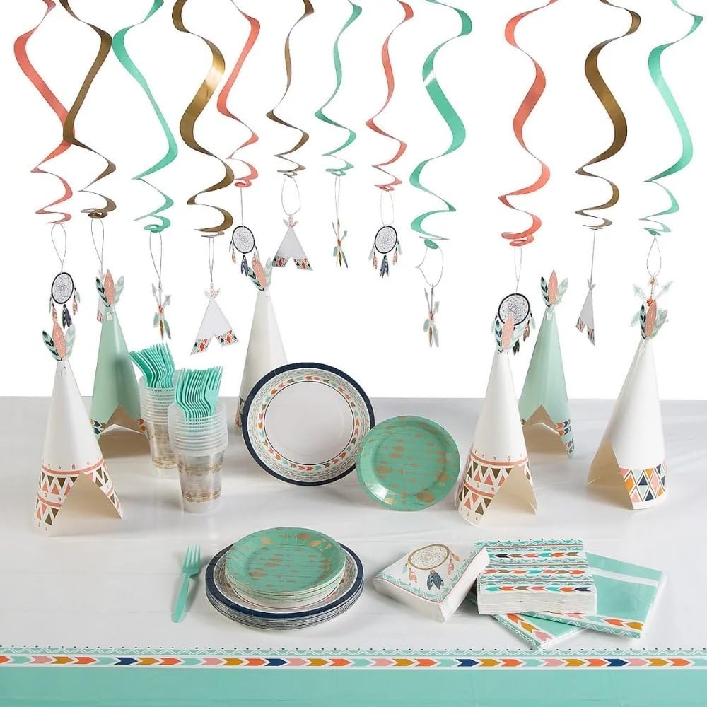 Fun Express - Tribal Baby Centerpiece (3pc) for Baby - Party Decor - General Decor - Centerpieces - Baby - 3 Pieces