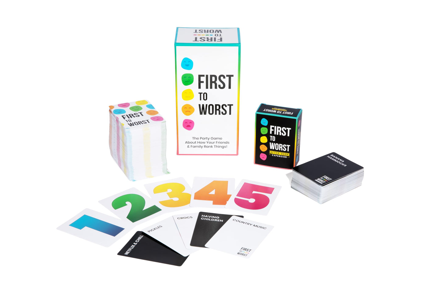 FIRST TO WORST Party Game + After Dark Set - Adult Card Game About How Your Friends and Family Rank Things | Funny Ranking & Guessing Board Game