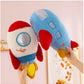 Xshelley 13.7 inch Rocket Shape Plush Toys Pillow, Rocket Ship Stuffed Plush Doll,Living Room Sofa Bedroom Decorative Children's Birthday Gift