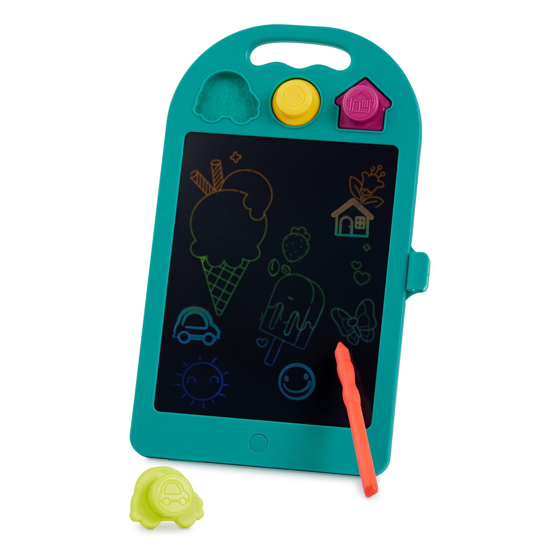 B. Toys - LCD Drawing Tablet & Pen - One-Click Erase & Double - Tip Stylus - Endless Drawing & Coloring - Fun Stamps & Color-Changing Surface - 3+