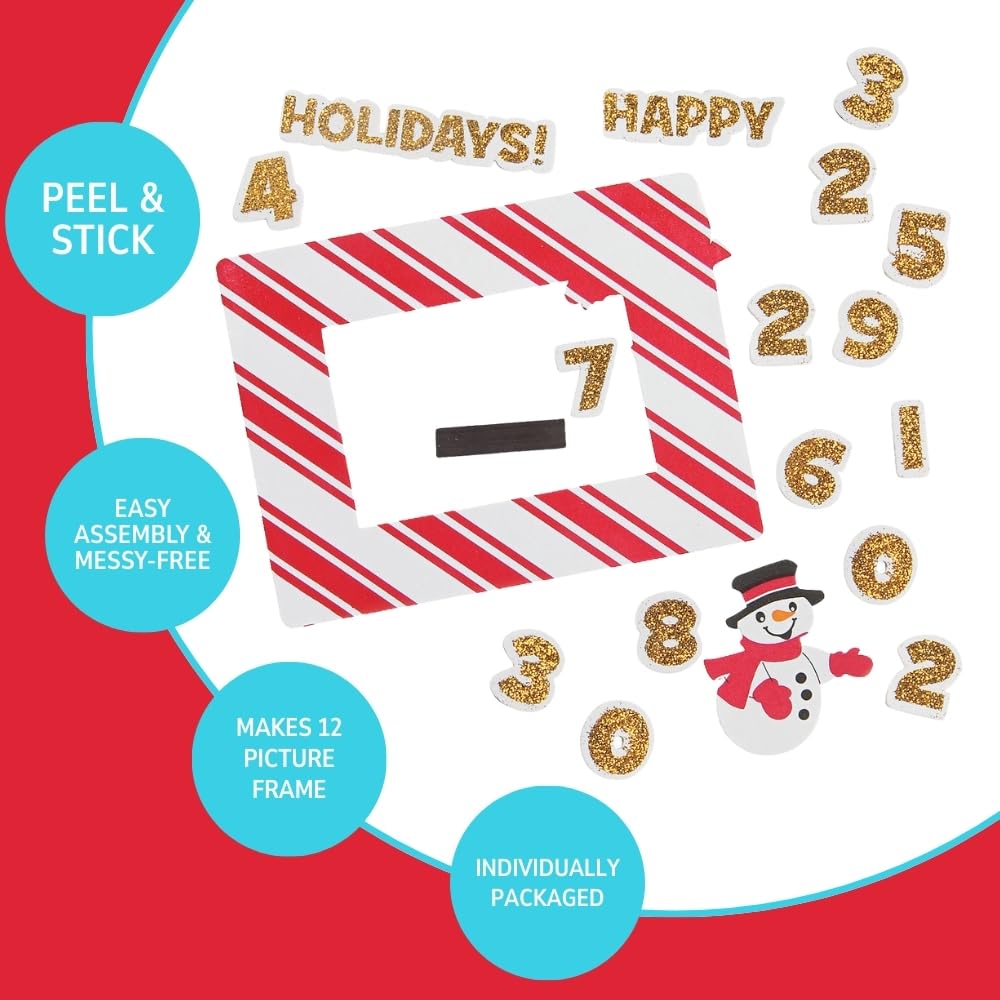 Dated Happy Holidays Picture Frame Craft Kit -12 - Crafts for Kids and Fun Home Activities