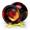 Yoyo King Watcher Metal Professional Yoyo - Aluminum Ball Bearing Yo-Yo with Responsive & Unresponsive C Bearings, Extra String - Volcano Splash