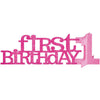 1st Birthday Girl Glitter Centerpiece - 4 1/2" x 14", 1 Pc