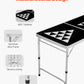 VEVOR 8 Foot Portable Beer Pong Table, Carrying Handles and 6 Pong Balls, Adjustable Height, Lightweight Table for Office, Tailgate Party, Travel