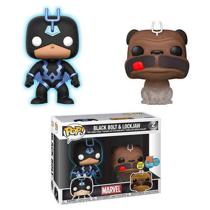 Funko San Diego Comic-Con 2018 Pop! Marvel Teleporting Lockjaw & Black Bolt Vinyl Figure Two Pack