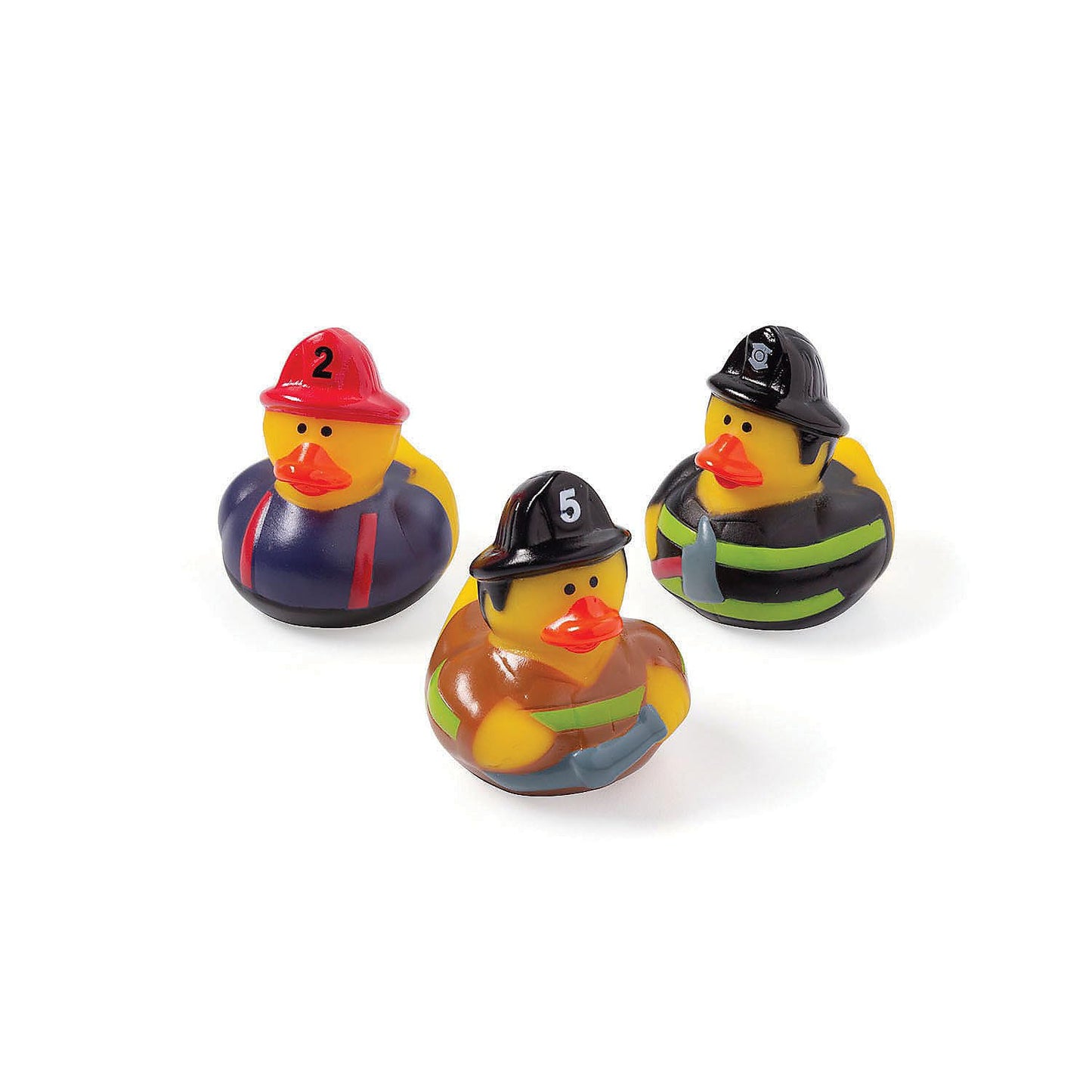 Fun Express Firefighter Rubber Duckies Fire Party Favors and Supplies (Set of 12 Ducks)