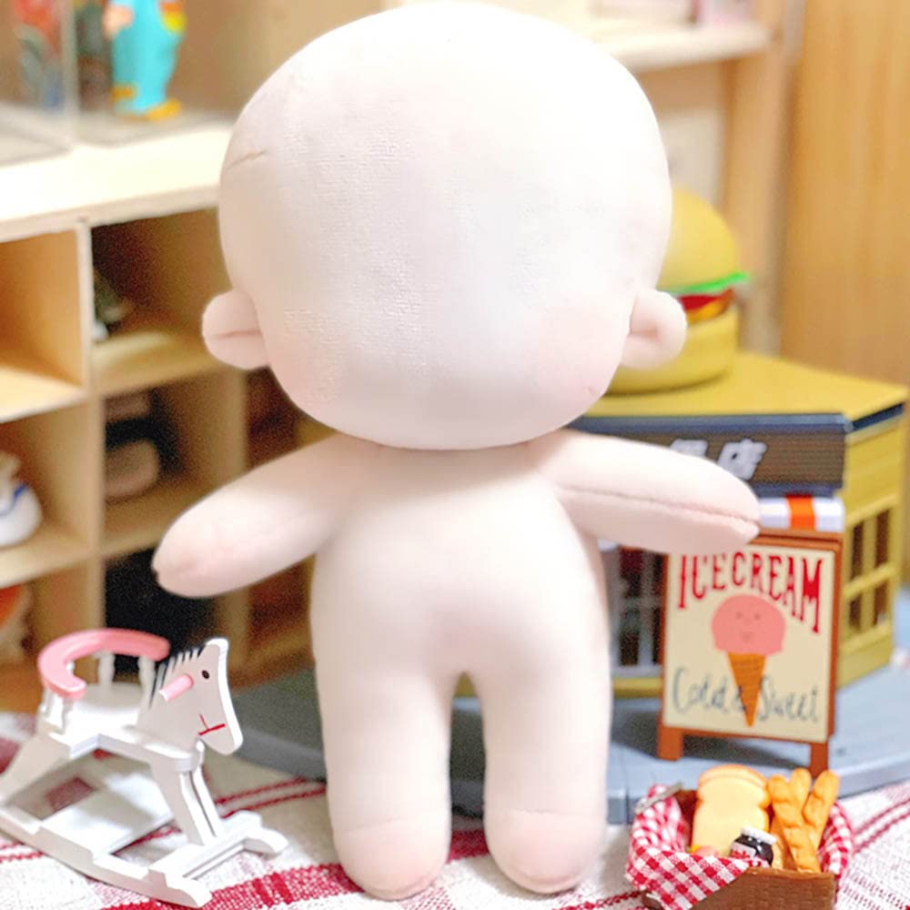 niannyyhouse 7.8in?20CM? Plush Doll Without Embroidery Naked Humanoid Stuffed Toys Dress Up Normal Body Glossy Wearable Clothing (A-2, 20CM)