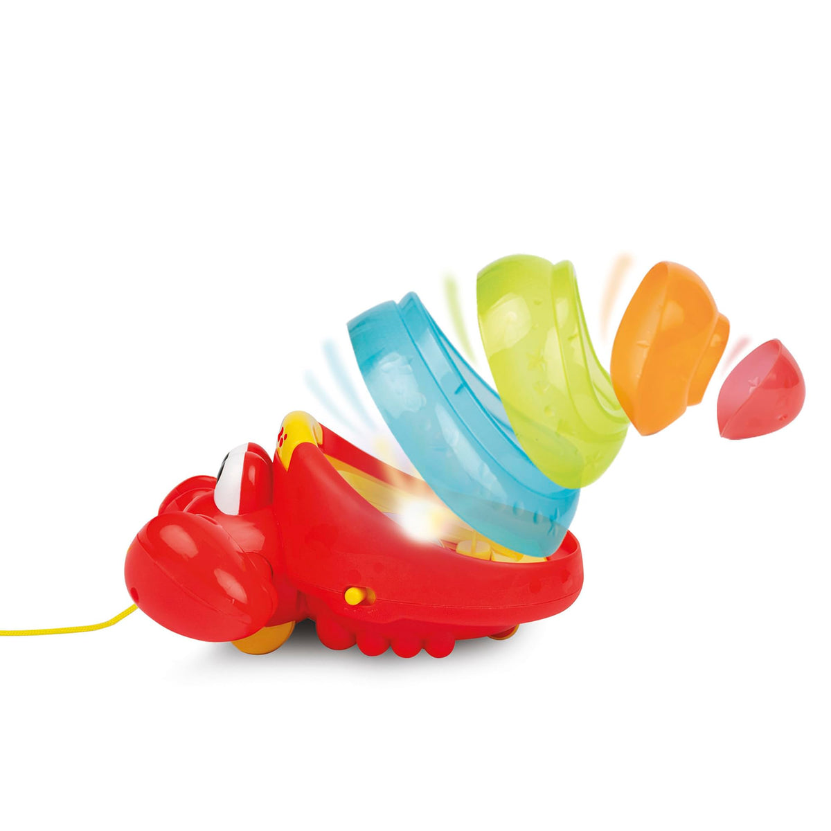 Winfun: Pull Along Crab Stacker - Lights & Sounds, Walking & Stacking Toy, 4 Colorful Cups, Motor Training, Sensory Toy, Baby & Toddler Ages 12mo+