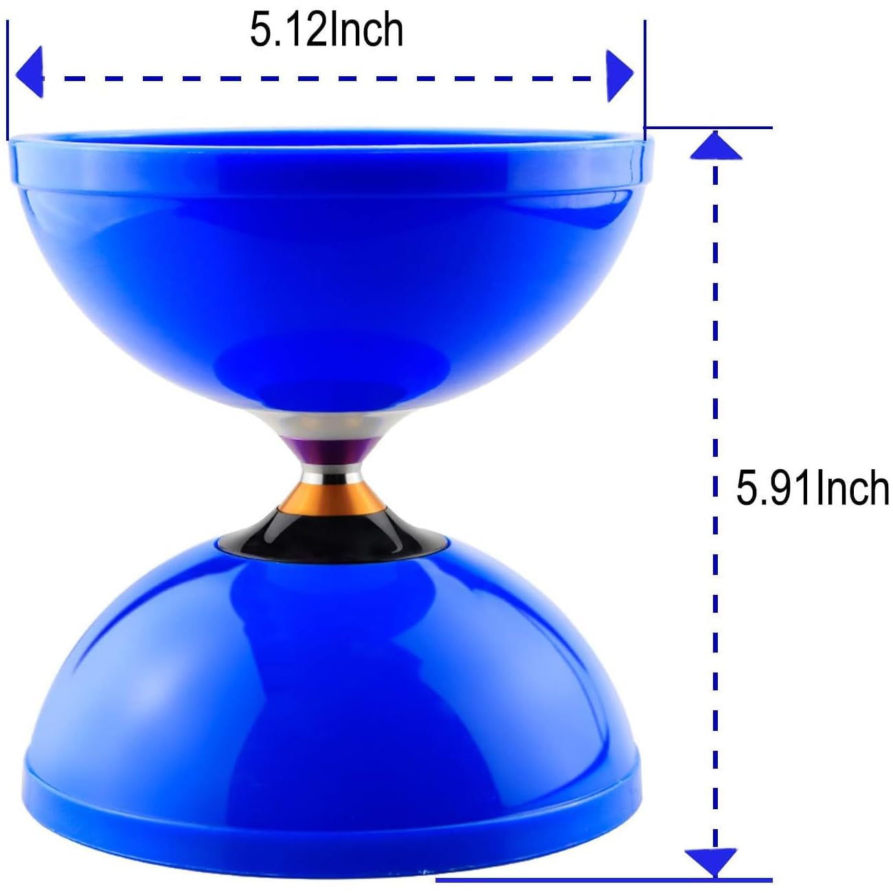 MAGICYOYO Diabolo MD01 Pro Triple Bearings Diabolos Yoyo for Kids Teens Adults, Beginners to Advanced, Spinning Juggling Skill Toy, 5" Diabolo Yo-yo