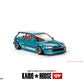 True Scale Miniatures Model Car Compatible with Honda Civic (EF) Kaido Works V1 Tahitian Green Limited Edition 1/64 Diecast Model Car Kaido House
