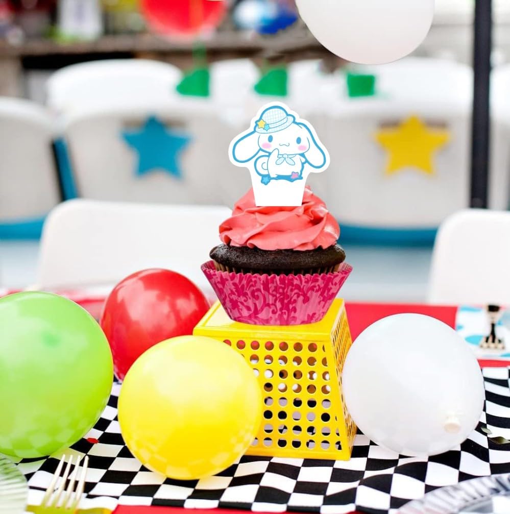 30pcs K Cake Decorations with 30pcs Cupcake Toppers Party Supplies for Kids Birthday Decorations