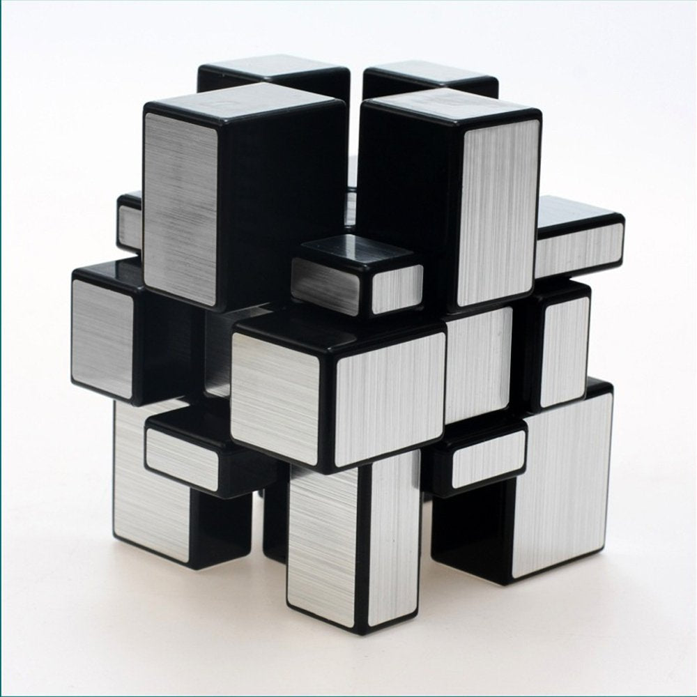 Mirror Speed Cube 3x3 Magic Cube Puzzle Brain Teaser Game Silver