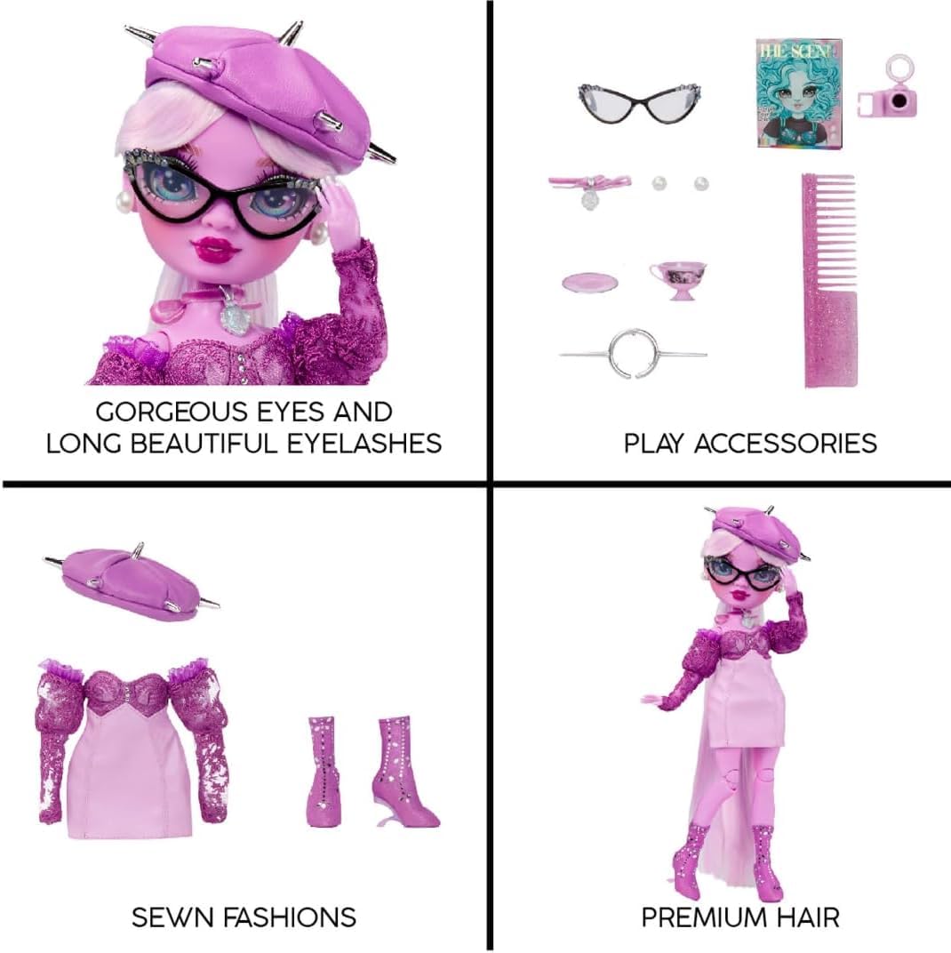 Rainbow High Shadow High Lavender - Purple Fashion Doll. Fashionable Outfit, Extra Long Hair, Glasses & 10+ Colorful Play Accessories. for Kids 4-12