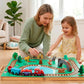 Imagine & Play Nature Explorer - 17 Piece Wooden Train Set with Foldable Carrying Board, Forest Animals & Bridge - Toddler Toys, Train Toys, Toys