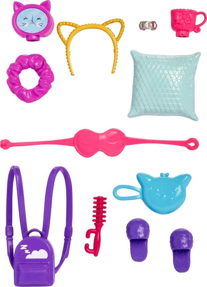 Barbie Accessory Pack, 11 Sleepover-Themed Storytelling Pieces for Slumber Party
