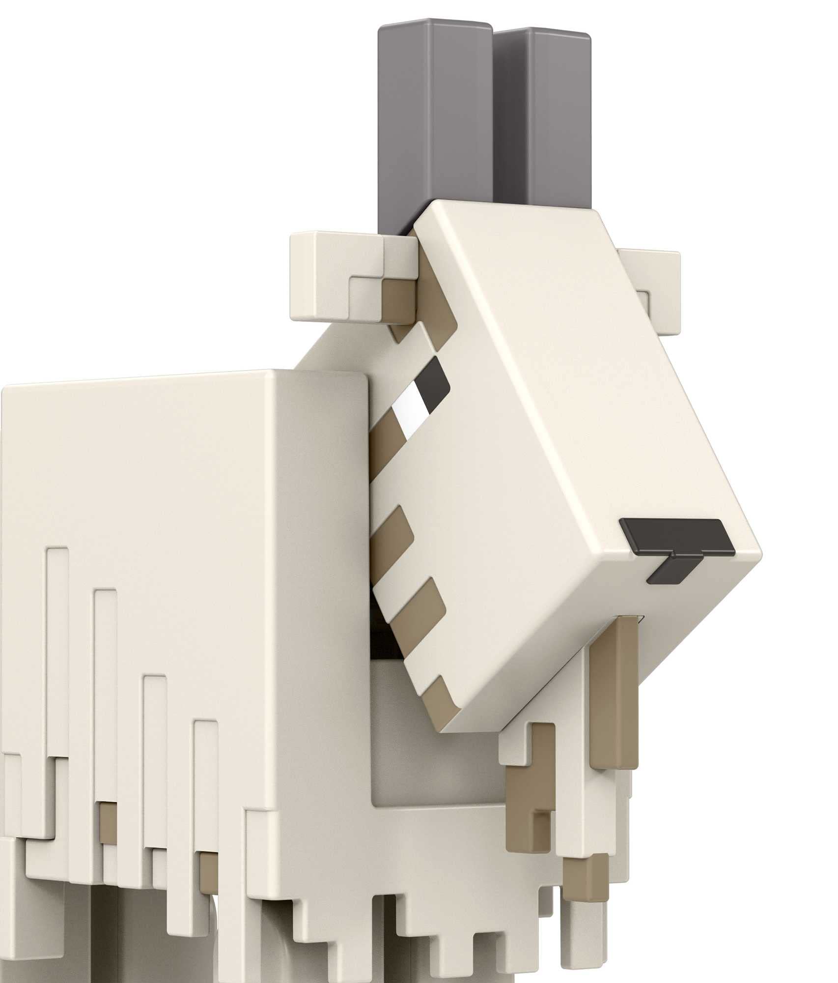 Minecraft Goat Action Figure, 3.25-in, with 1 Build-a-Portal Piece & 1 Accessory, Building Toy Inspired by Video Game, Collectible Gift for Fans